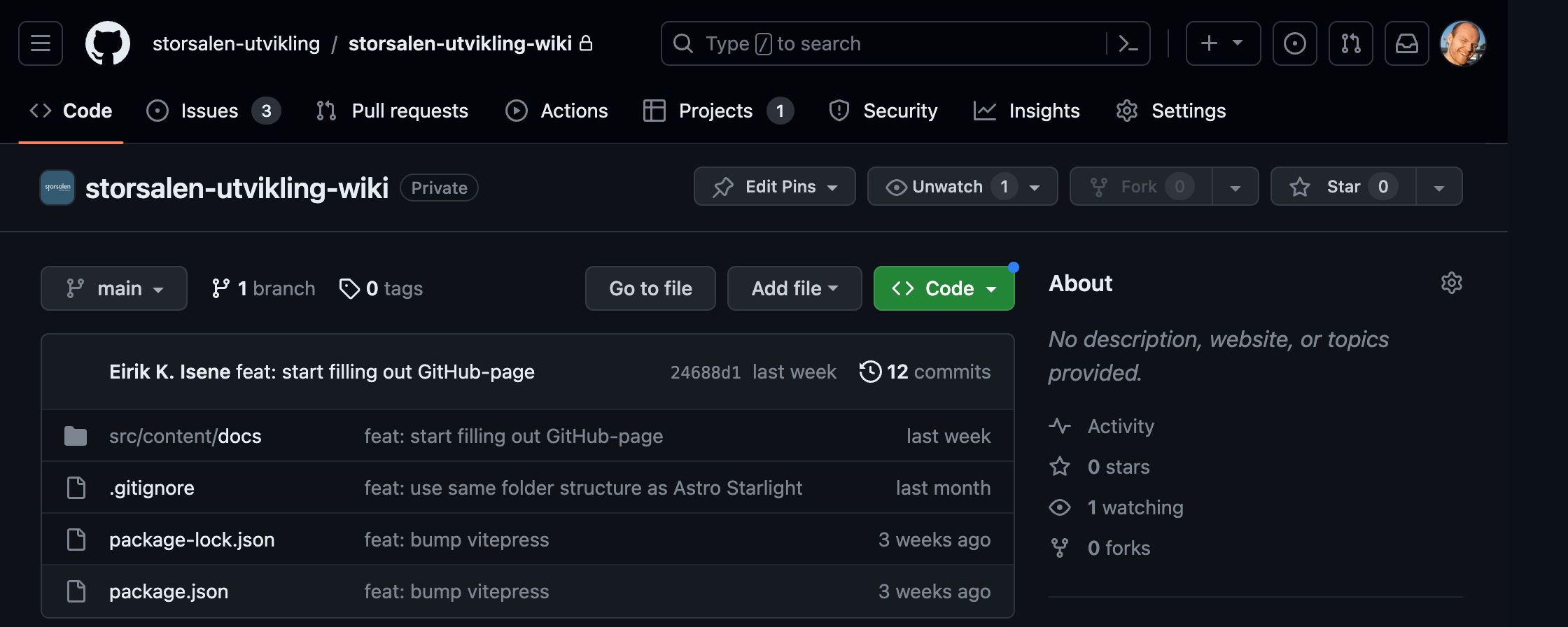 Wiki-repository i GitHub